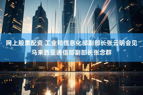网上股票配资 工业和信息化部副部长张云明会见马来西亚通信部副部长张念群