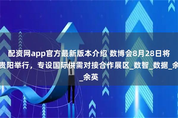 配资网app官方最新版本介绍 数博会8月28日将在贵阳举行，专设国际供需对接合作展区_数智_数据_余英