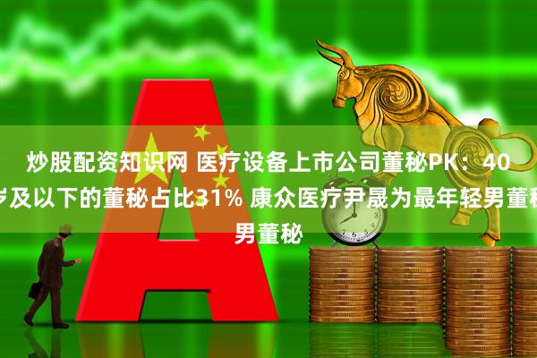 炒股配资知识网 医疗设备上市公司董秘PK：40岁及以下的董秘占比31% 康众医疗尹晟为最年轻男董秘